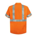 Red Kap Men's High Visibility Safety Short Sleeve Work Shirt