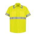 Red Kap Men's High Visibility Safety Short Sleeve Work Shirt