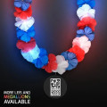 Red, White & Blue LED Hawaiian Lei with Medallion