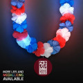 Red, White & Blue LED Hawaiian Lei with Medallion