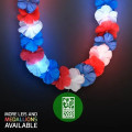 Red, White & Blue LED Hawaiian Lei with Medallion