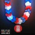 Red, White & Blue LED Hawaiian Lei with Medallion