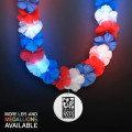 Red, White & Blue LED Hawaiian Lei with Medallion
