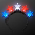 Light Up Stars Headband Red, White & Blue