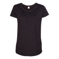 LAT Women's Maternity Scoop Neck Fine Jersey Tee