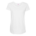 LAT Women's Maternity Scoop Neck Fine Jersey Tee