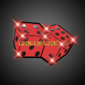 Flashing Dice LED Pin Blinkies