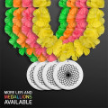 Neon Assorted Hawaiian Leis with Medallion (Non-Light Up)