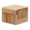 Wooden Sliding Cube Puzzle