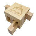 Wooden Sliding Cube Puzzle