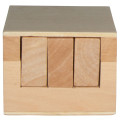 Wooden Sliding Cube Puzzle