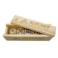 Wooden Dice in Box