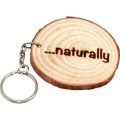 Natural Wood with Rings Keyring