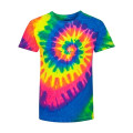 Dyenomite Youth Rainbow Cut-Spiral Tie-Dyed T-Shirt
