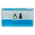 Mini Penguin Liquid Wave Paperweight
