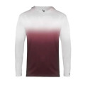 Badger Youth Ombre Hooded Long Sleeve T-Shirt