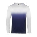 Badger Youth Ombre Hooded Long Sleeve T-Shirt