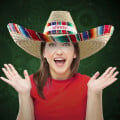 Giant Natural Straw Sombrero with Serape Trim