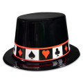 Casino Black Plastic Top Hat