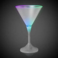 7 1/4 oz. LED Lighted Frosted Martini Glass