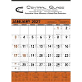 Triumph® Calendars Orange & Black Contractor Memo Calendar