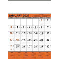 Triumph® Calendars Orange & Black Contractor Memo Calendar