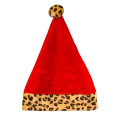 Leopard Print Santa Hat