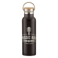 21 Oz. Full Laser Tipton Stainless Steel Bottle With Bamboo Lid