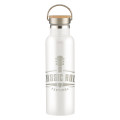 21 Oz. Full Laser Tipton Stainless Steel Bottle With Bamboo Lid