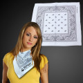 Navy Blue 22" x 22" Cotton Paisley Bandanas