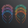 Happy Birthday Headbands: Rainbow Assortment (No Lights)