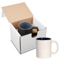 11 oz. Two Tone C-Handle Mug in Individual Mailer