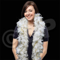 Black with Gold Tinsel Feather Boa