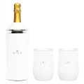 Vinglacé® Wine Bottle Insulator & 2 Glass Gift Set, Laser,