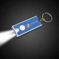 2 1/2" Rectangle Light Up Key Chain Flashlight