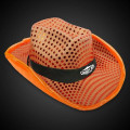 LED Orange Sequin Cowboy Hat
