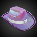 Purple Iridescent Light Up Cowboy Hat