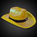Yellow Iridescent Light Up Cowboy Hat
