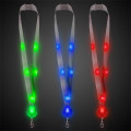 32" Light Up Glow LED Flat Lanyard