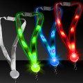 32" Light Up Glow LED Flat Lanyard