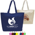 12 Oz. Cotton Canvas Big Tote With Hook and Loop Closure