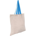 Eco-Friendly 100% Cotton Canvas Tote Bag W/ Color Handles