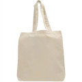 Eco-Friendly 100% Cotton Canvas Tote Bag W/ Bottom Gusset