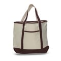 12 Oz. Large Cotton Canvas Zipper Deluxe Tote Bag