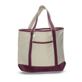 12 Oz. Large Cotton Canvas Zipper Deluxe Tote Bag