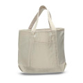 12 Oz. Large Cotton Canvas Zipper Deluxe Tote Bag