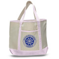 12 Oz. Large Cotton Canvas Zipper Deluxe Tote Bag