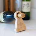 Bamboo Wine Bottle Stand With Corkscrew