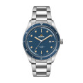 41MM STEEL SILVER CASE, 3 HAND MVMT, BLUE DIAL, DT...