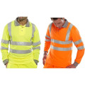 High Vis Class 3 Reflective Safety Long Sleeve Polo Shirt